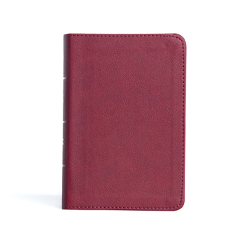 Imitation Leather CSB Large Print Compact Reference Bible, Cranberry Leathertouch Book