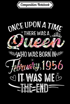 Composition Notebook: Queen February 1955 64th Birthday 64 Years Old flower s Journal/Notebook Blank Lined Ruled 6x9 100 Pages