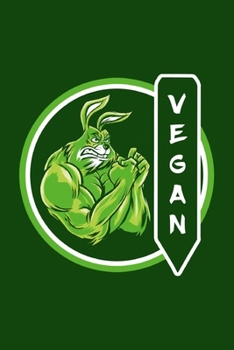 Vegan Hasen Notizbuch: Schönes Vegan Hasen Notizbuch mit 120 karierten Seiten im A5 Format (German Edition)
