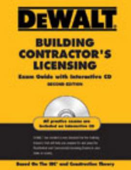 Paperback Dewalt Building Contractor's Licensing Exam Guide [With CDROM] Book