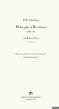 Paperback Philosophy of Revelation (1841-42) and Related Texts Book