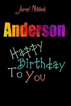 Anderson: Happy Birthday To you Sheet 9x6 Inches 120 Pages with bleed - A Great Happy birthday Gift