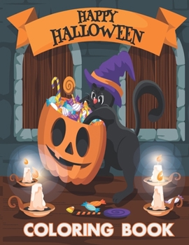 Paperback Happy Halloween Coloring Book For KIDS: Halloween Coloring Book for Kids Age 5 and up Book