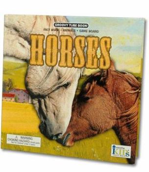 Hardcover Horses: Fact Book, Animals, Game Board [With Tube of Toy Horses and Gameboard] Book