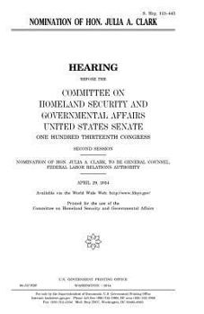 Nomination of Hon. Julia A. Clark