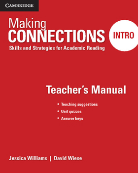 Paperback Making Connections Intro Teacher's Manual: Skills and Strategies for Academic Reading Book