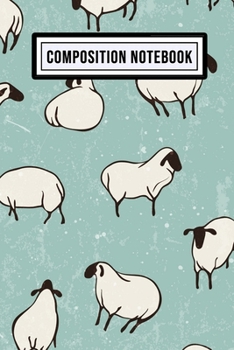 Sheep Unruled Composition Notebook: Sheep Blank Unruled Composition Notebook | 110 Pages | Pocket Size 6x9