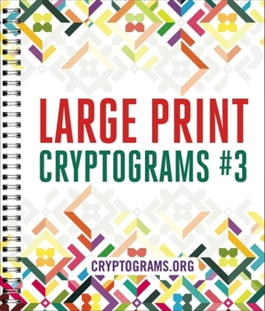 Spiral-bound Large Print Cryptograms #3 [Large Print] Book