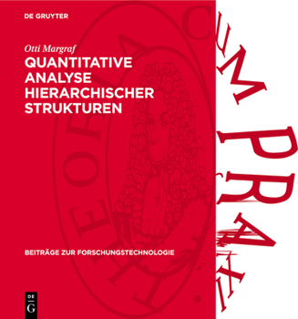 Hardcover Quantitative Analyse Hierarchischer Strukturen [German] Book