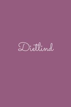 Dietlind: notebook with the name on the cover, elegant, discreet, official notebook for notes, dot grid notebook,