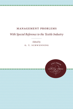 Paperback Management Problems: With Special Reference to the Textile Industry Book