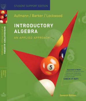 Paperback Introductory Algebra: An Applied Approach, Student Support Edition Book