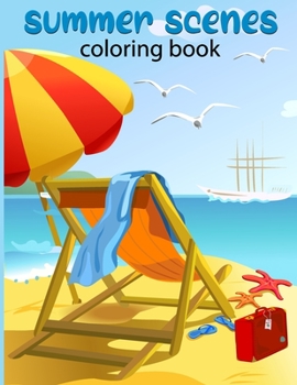 Paperback summer scenes coloring book
