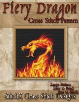 Paperback Fiery Dragon Cross Stitch Pattern Book
