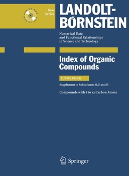 Hardcover Compounds with 8 to 12 Carbon Atoms (Supplement to Subvolume B, E and H) Book