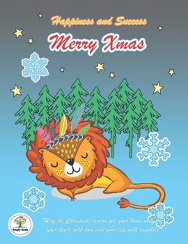 Happiness and Success Merry Xmas: Bullet Planner 2020 and Notebook Chrismas Theme, A Lion cover design