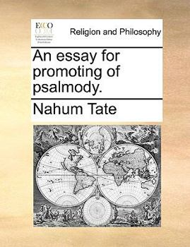 Paperback An Essay for Promoting of Psalmody. Book