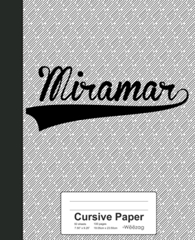 Paperback Cursive Paper: MIRAMAR Notebook Book