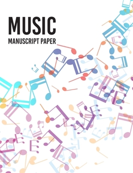 Paperback music notebook tabs: Music Writing Notebook, journal - Blank Sheet Music Notebook - Wide Staff Blank Manuscript Paper - 9 Staves Per Page - Book