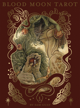 Misc. Blood Moon Tarot: Deluxe 78-Card Tarot Deck with Ethereal Watercolor Art, Linen Finish, Burgundy Edges, and Hardcover Book - Gold Foil-Accented Set Book