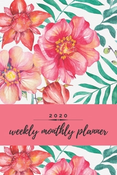 Paperback 2020 Weekly Monthly Planner: Floral Weekly & Monthly Calendar for 2020 With Extra Space For Notes Watercolor Notebook for Women 136 pages 6x9 Book