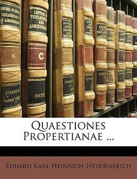 Paperback Quaestiones Propertianae ... [Latin] Book