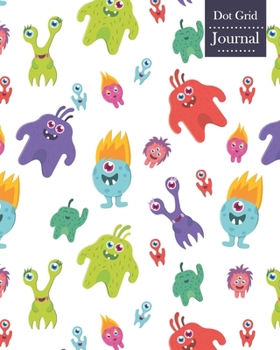 Dot Grid Journal: Notebook Planner with Cute Monster Themed Cover Design