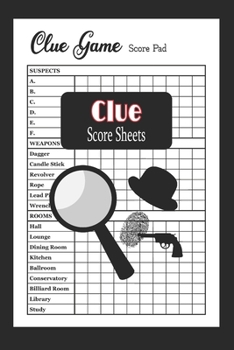 Paperback Clue Score Sheets: Clue Game Score Pad Book