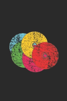 Paperback Colorful CDs: Graph Paper Notebook (6" x 9" - 120 pages) Awesome 90er Themed Notebook for Daily Journal, Diary, and Gift Book