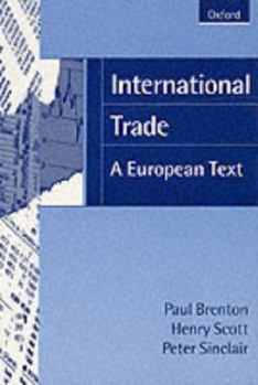 Paperback International Trade: A European Text Book