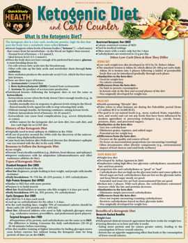 Pamphlet Ketogenic Diet & Carb Counter: A Quickstudy Laminated Reference Guide Book