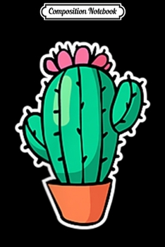 Composition Notebook: Cute Cactus Pop Art Badge Patch Gift For Girls  Journal/Notebook Blank Lined Ruled 6x9 100 Pages
