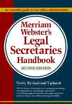 Hardcover Merriam-Webster's Legal Secretaries Handbook Book