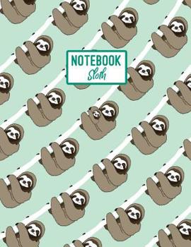 Paperback Sloth Notebook: Sloths Lover Gift: Lined Journal, 102 Pages Book