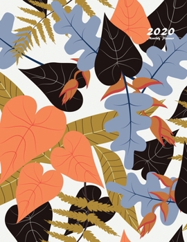 Paperback 2020 Monthly Planner: Large Monthly Planner with Inspirational Quotes and Floral Cover (Volume 5) Book