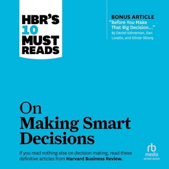 Audio CD Hbr's 10 Must Reads on Making Smart Decisions Book