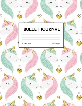 Bullet Journal: Cute Unicorn Dot Grid Notebook - Dotted Note Pad for Kids, Girls, Teens, Tweens, Women - Gifts for Birthday and Christmas | Design 98841