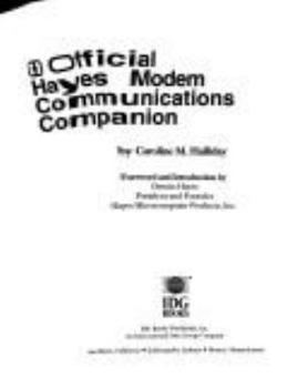 Paperback Official Hayes Modem Communications Companion Book