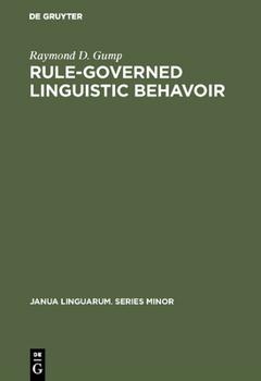 Hardcover Rule-Governed Linguistic Behavoir Book