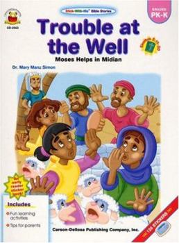 Paperback Trouble at the Well: Moses Helps in Midian: Exodus 2:11-20 [With 126 Stickers] Book