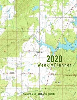 2020 Weekly Planner: Columbiana, Alabama (1980): Vintage Topo Map Cover