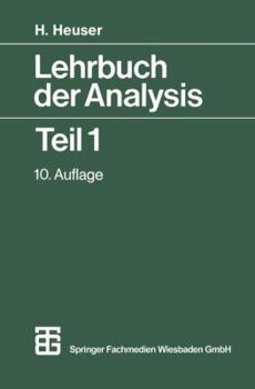 Paperback Lehrbuch Der Analysis Teil 1 [German] Book