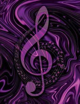 Music Songwriting Journal - Blank Sheet Music -  Manuscript Paper for Songwriters and Musicians - Liquid Marble Series Purple Pink and Black: Composition Notebook for Composing Music