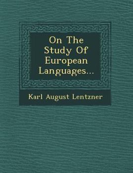 Paperback On the Study of European Languages... Book