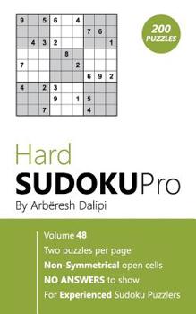 Paperback Hard Sudoku Pro: Book for Experienced Puzzlers (200 puzzles) Vol. 48 Book