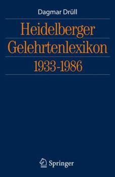 Hardcover Heidelberger Gelehrtenlexikon 1933-1986 [German] Book