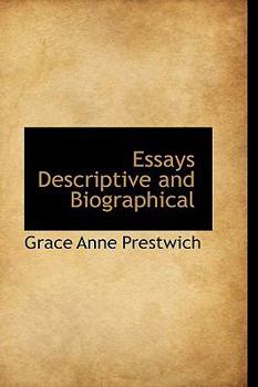 Paperback Essays Descriptive and Biographical Book