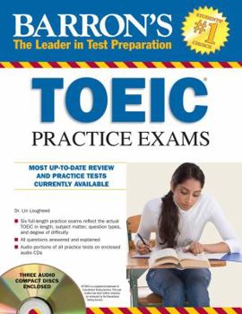 Paperback Barron's TOEIC Practice Exams [With 4 CDs] Book