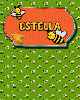 Paperback Handwriting Practice 120 Page Honey Bee Book Estella: Primary Grades Handwriting Book K-2 Book