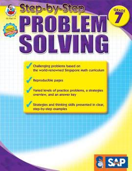 Paperback Math Step-By-Step Problem Solving, Grade 7 Book
